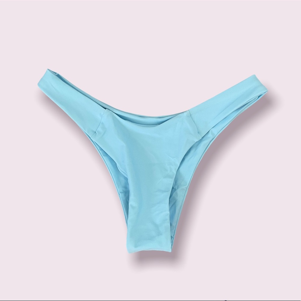 ❌ SOLD ❌ Light Blue Cheeky High Cut Bikini Bottom - Picture 1 of 3